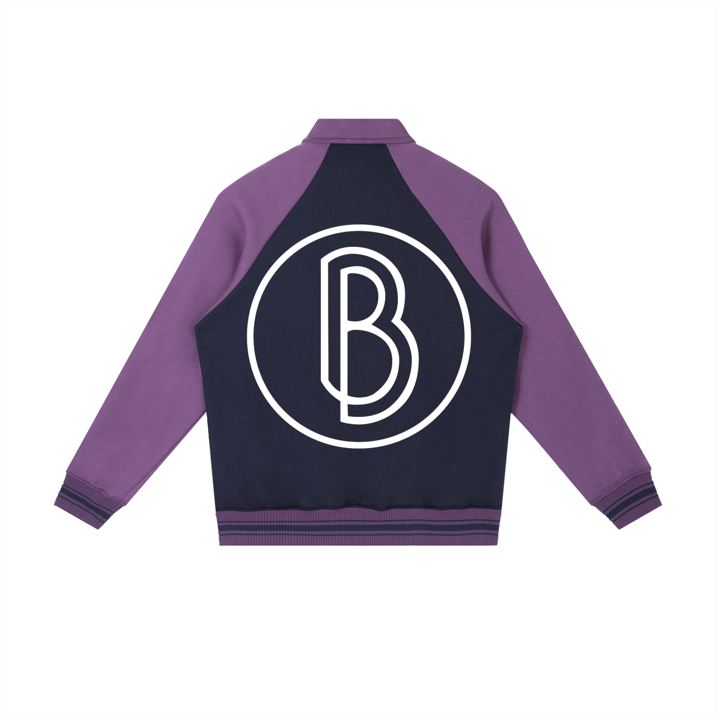 Contrast Raglan Sleeve Baseball Jacket