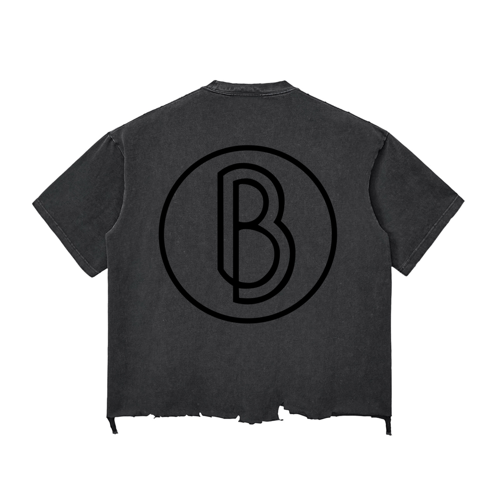 Snow Wash Raw-Hem Boxy T-shirt