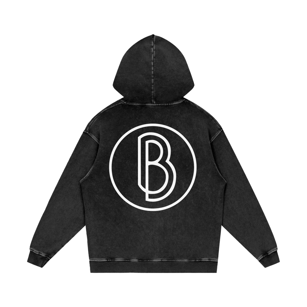 Snow Washed Loose Cotton Hoodie