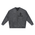 Vintage Washed Fleece Baseball Jacket