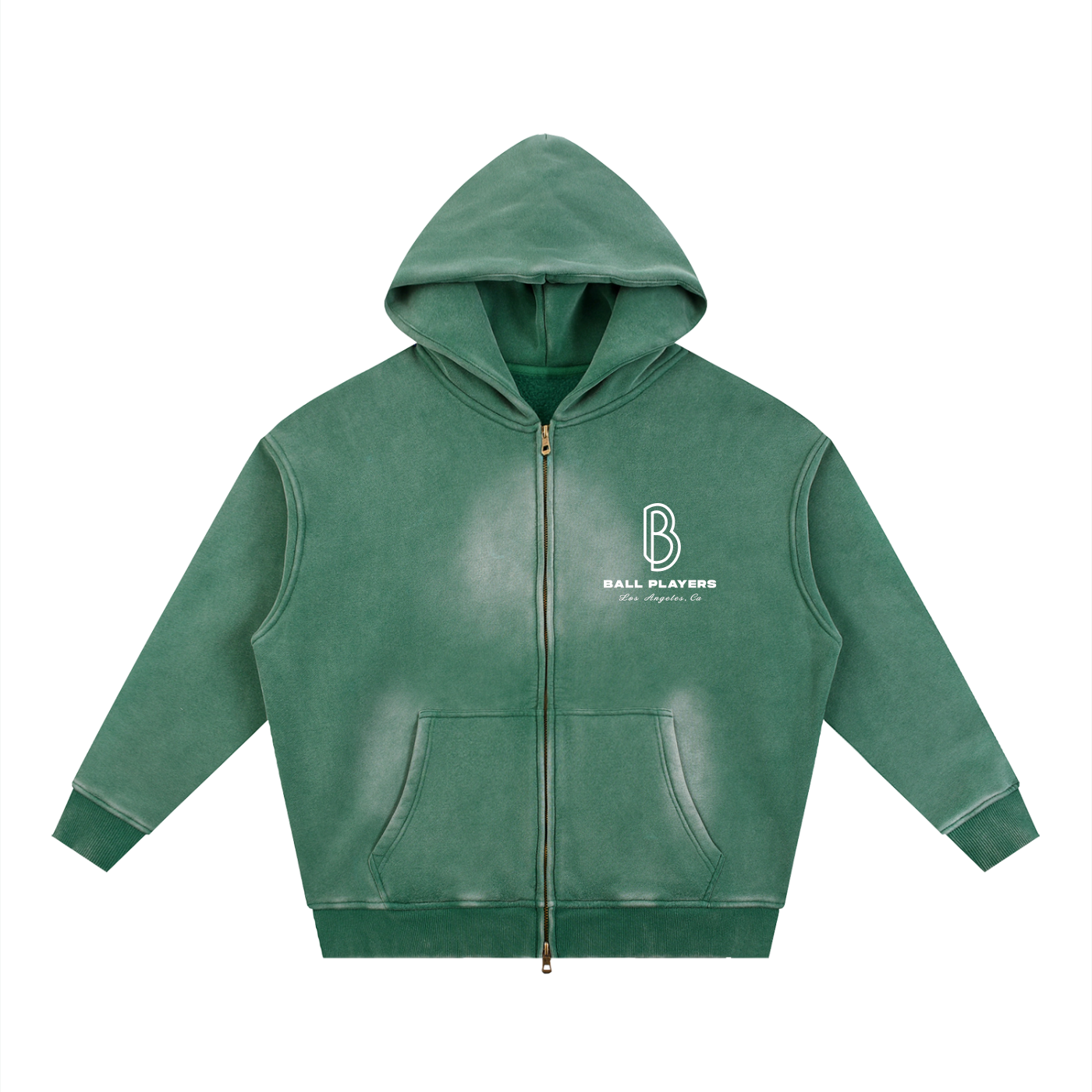 Sunfade Two-way Zipper Boxy Fleece Hoodie