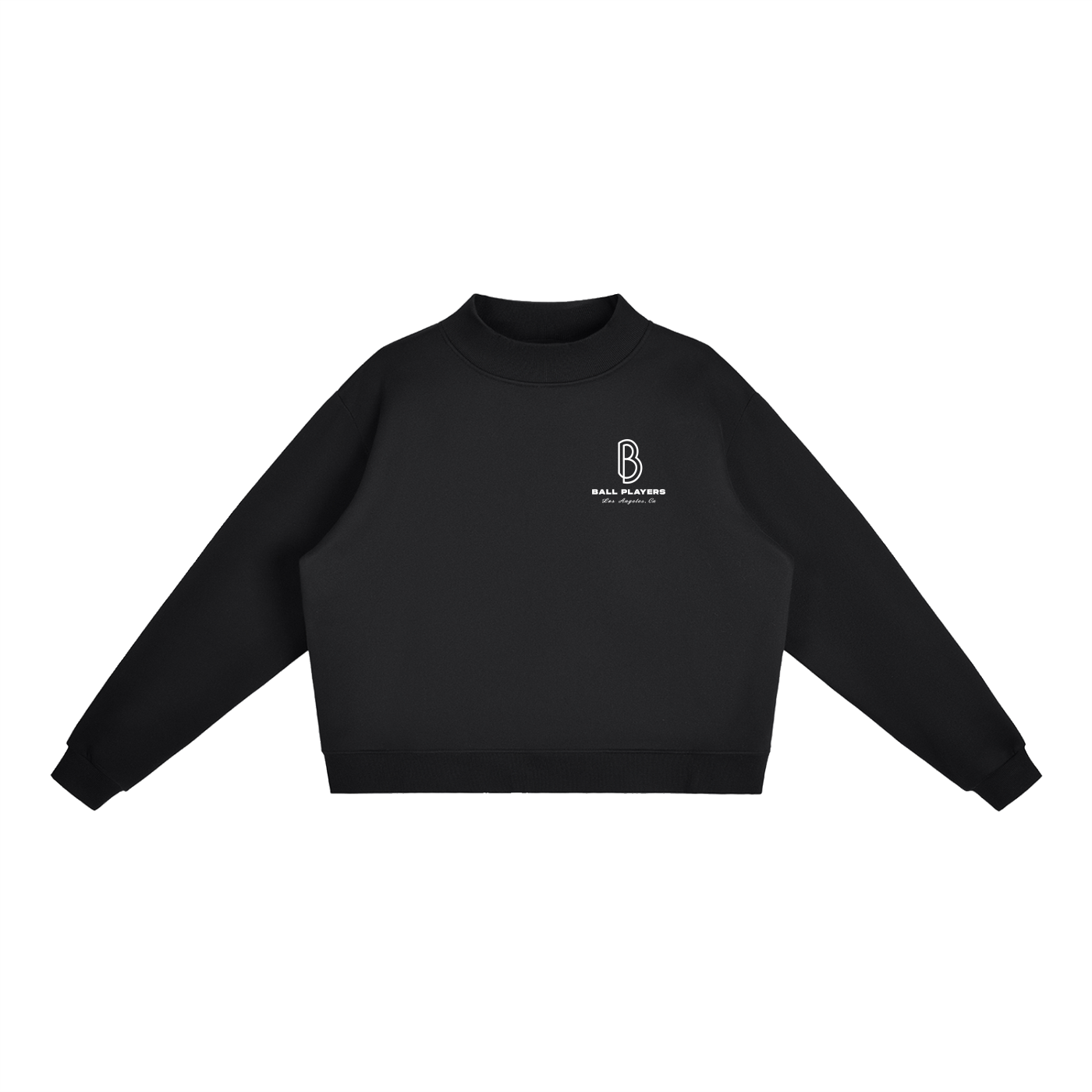 Essential Fleece Mock-Neck Crew Sweatshirt
