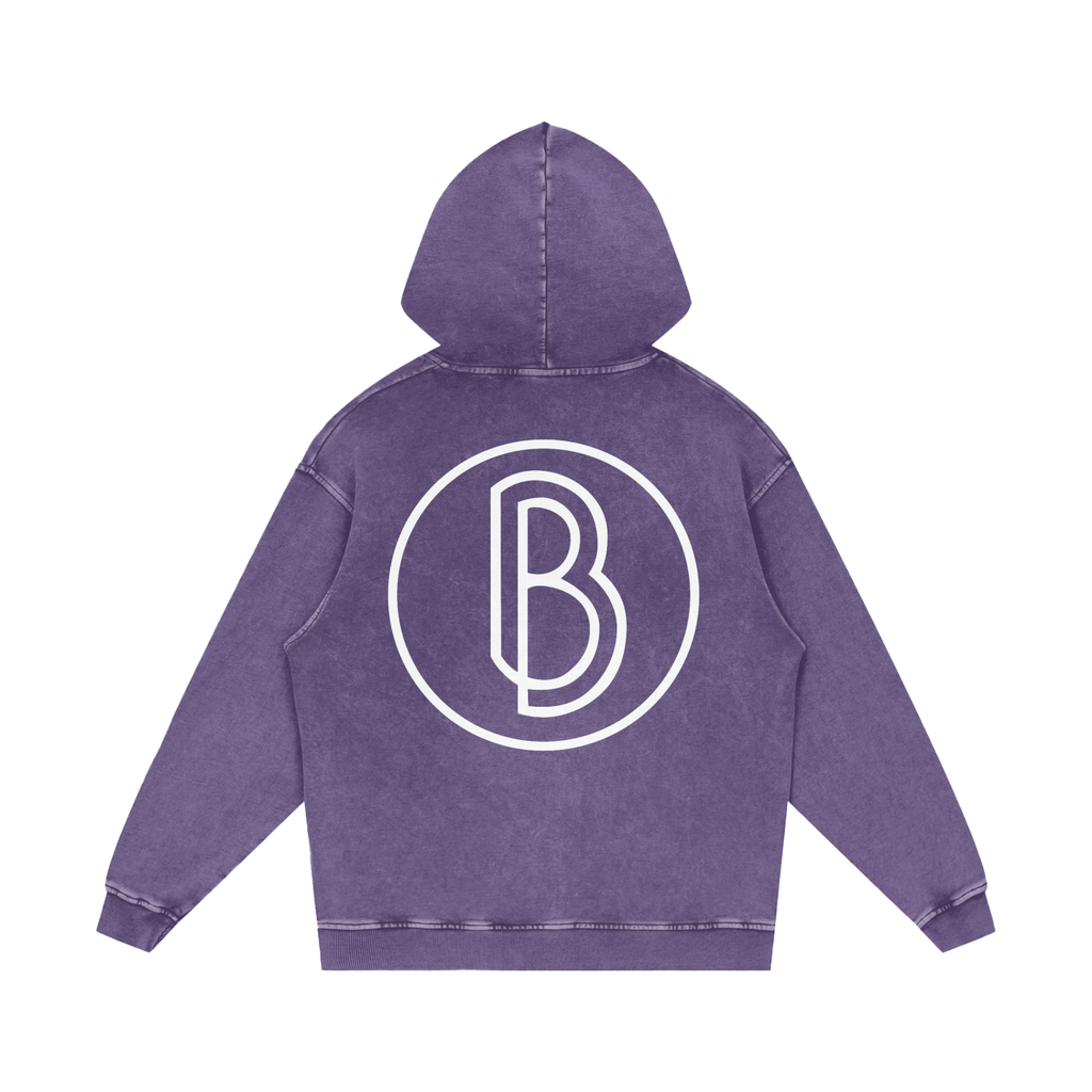 Snow Washed Loose Cotton Hoodie