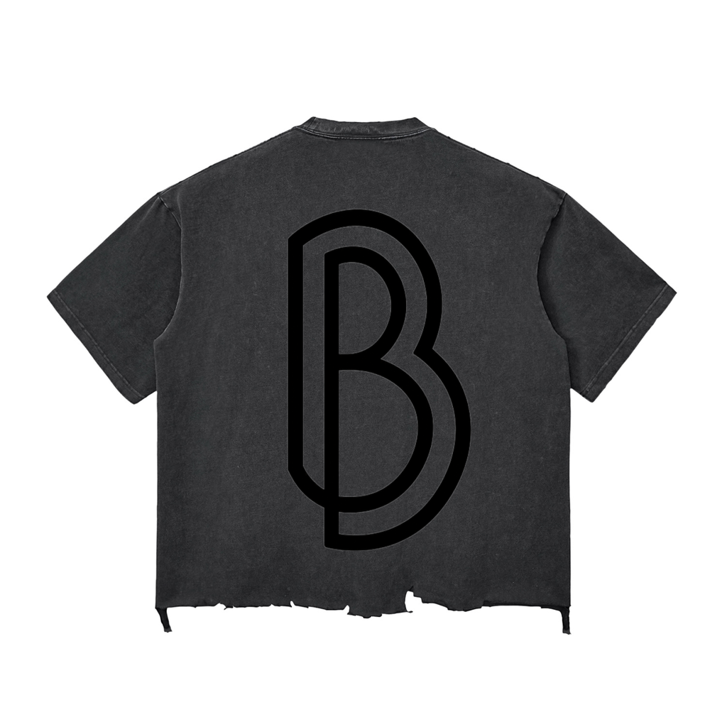 Snow Wash Raw-Hem Boxy T-shirt