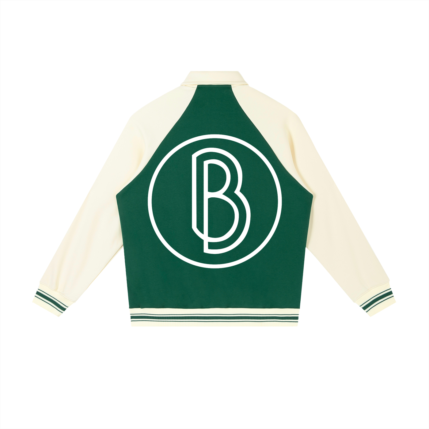 Contrast Raglan Sleeve Baseball Jacket