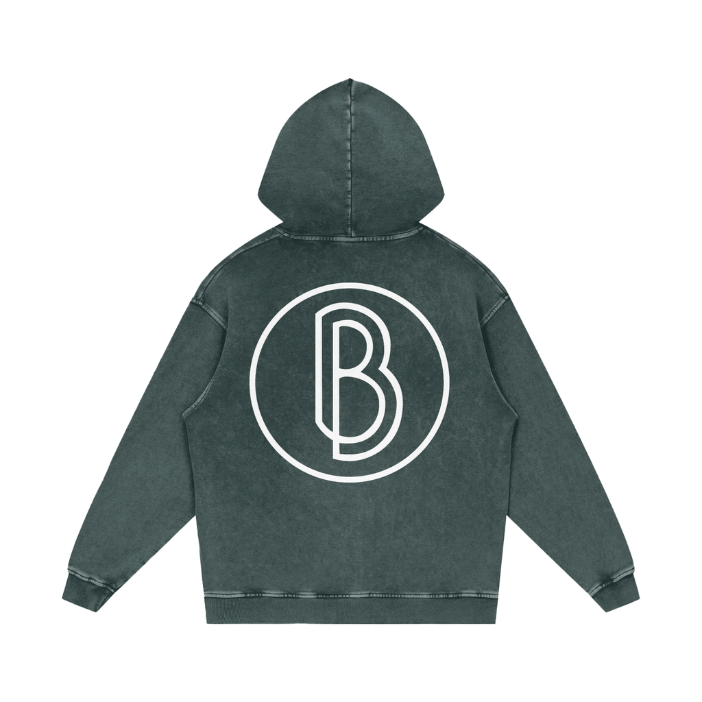 Snow Washed Loose Cotton Hoodie