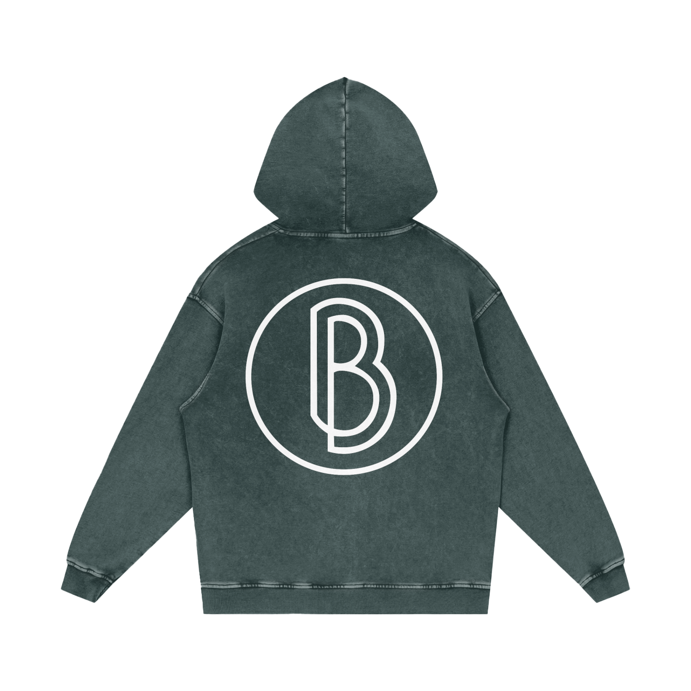 Snow Washed Loose Cotton Hoodie