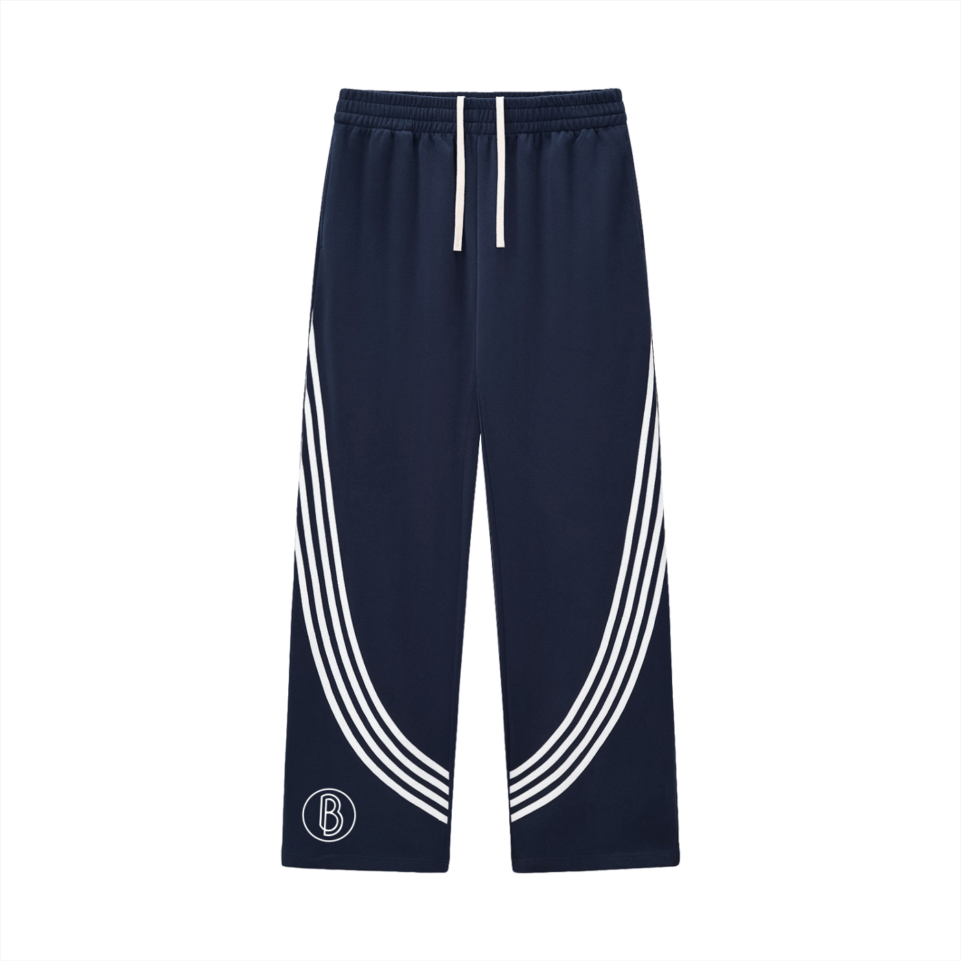 Curved Stripe Straight Sweatpants