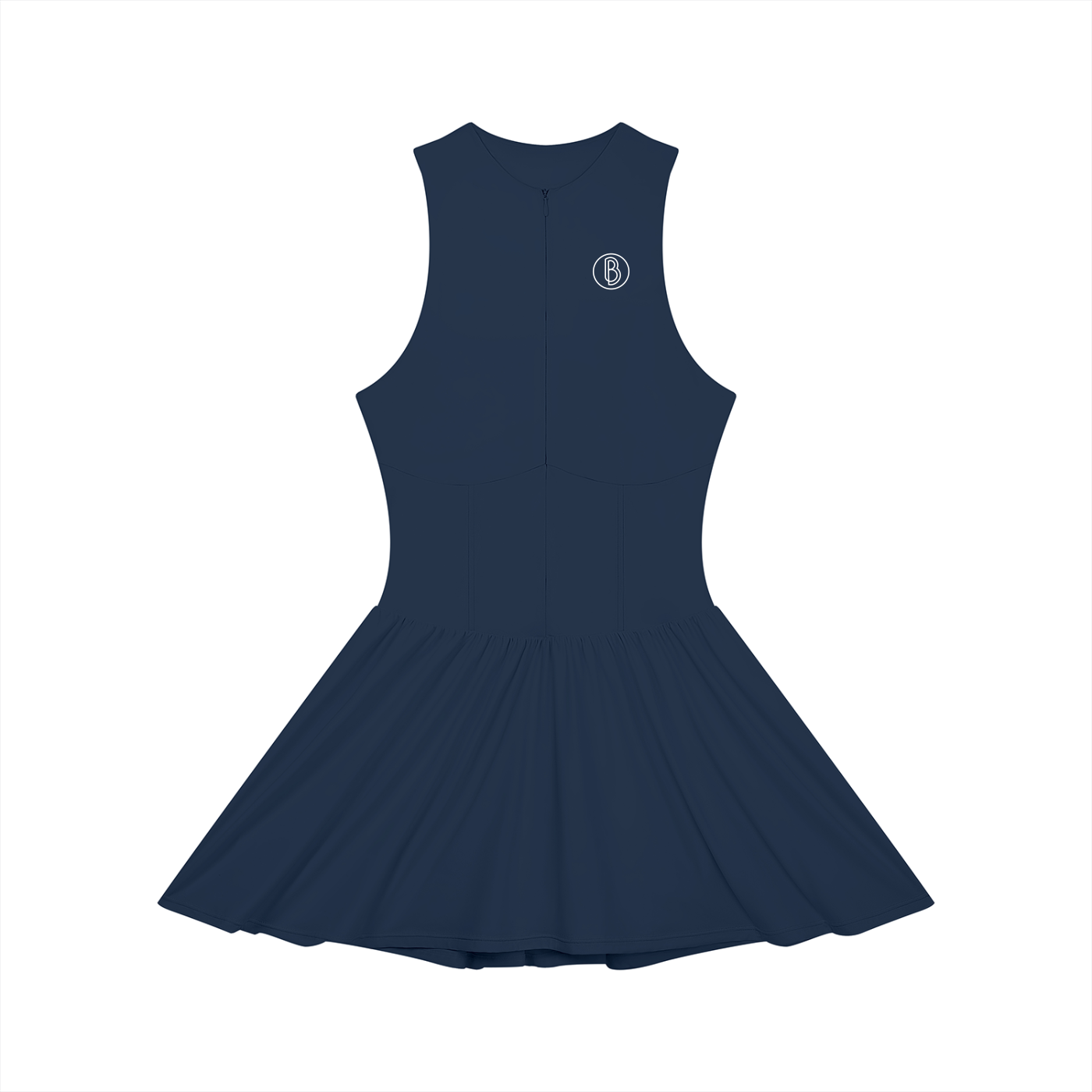 Women’s Ruched Sleeveless Full-Zip Dress