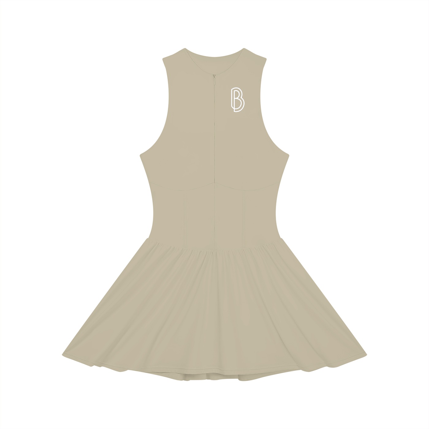 Women’s Ruched Sleeveless Full-Zip Dress
