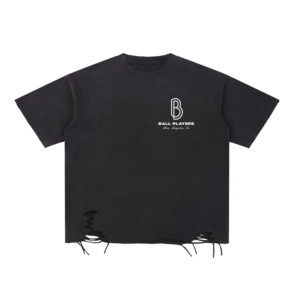 Snow Washed Raw-Hem T-Shirt