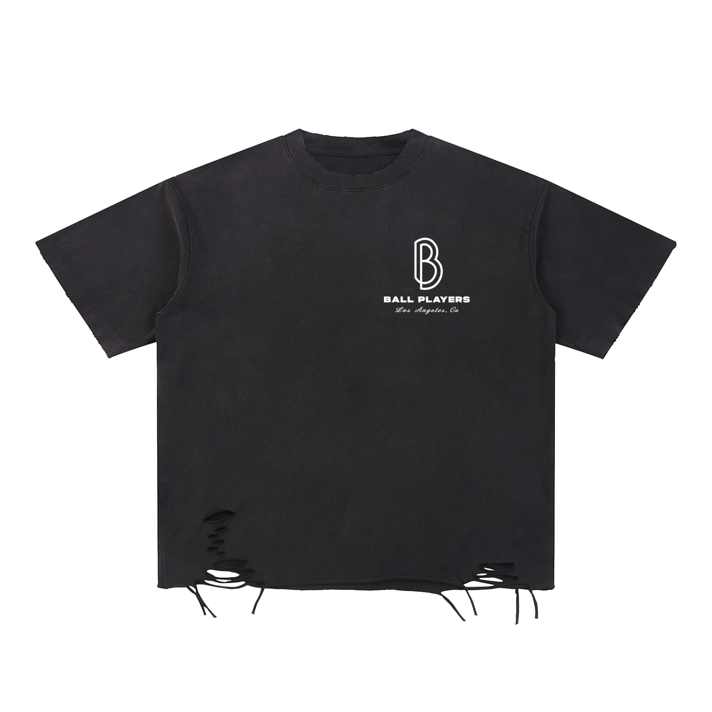 Snow Washed Raw-Hem T-Shirt