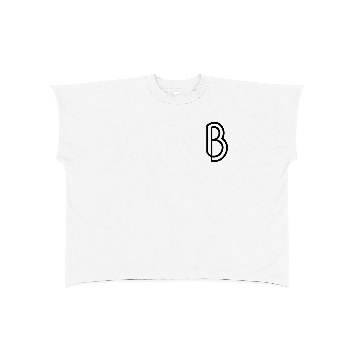 Raw Edge Boxy Non-Shrink T-Shirt