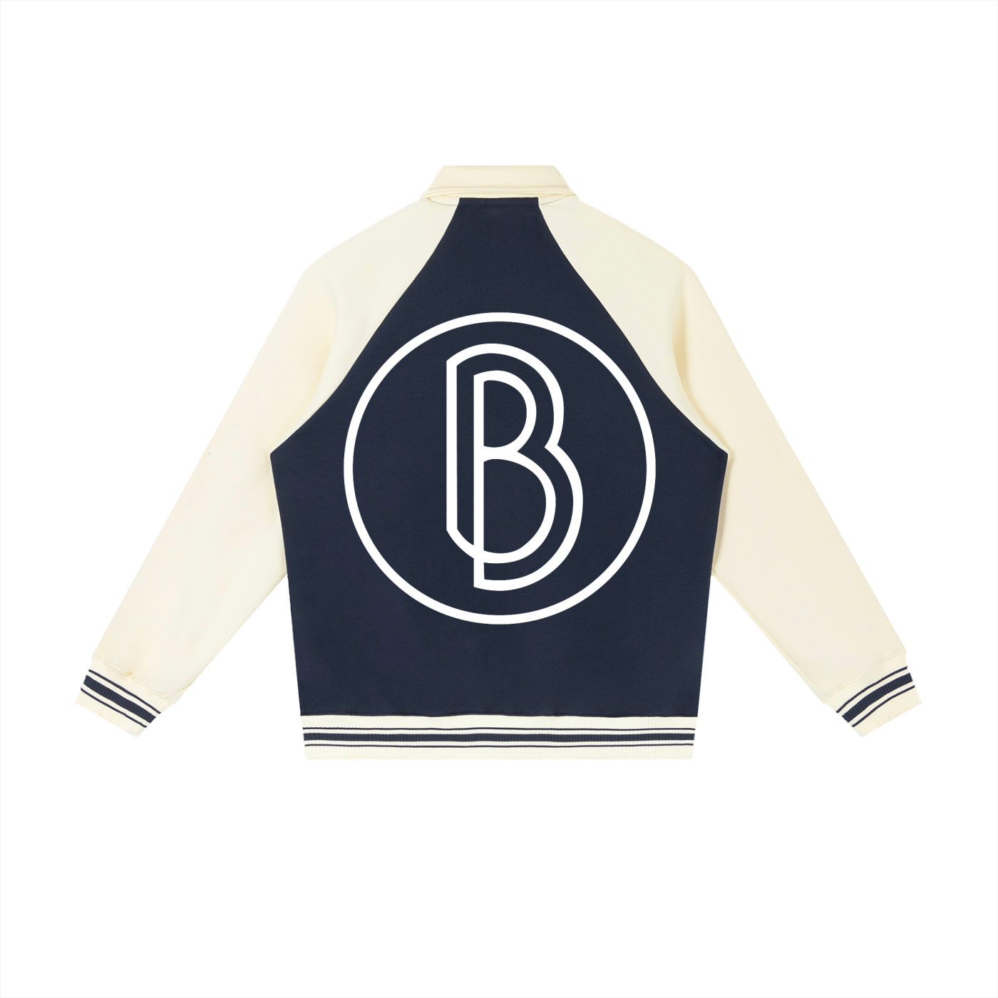 Contrast Raglan Sleeve Baseball Jacket
