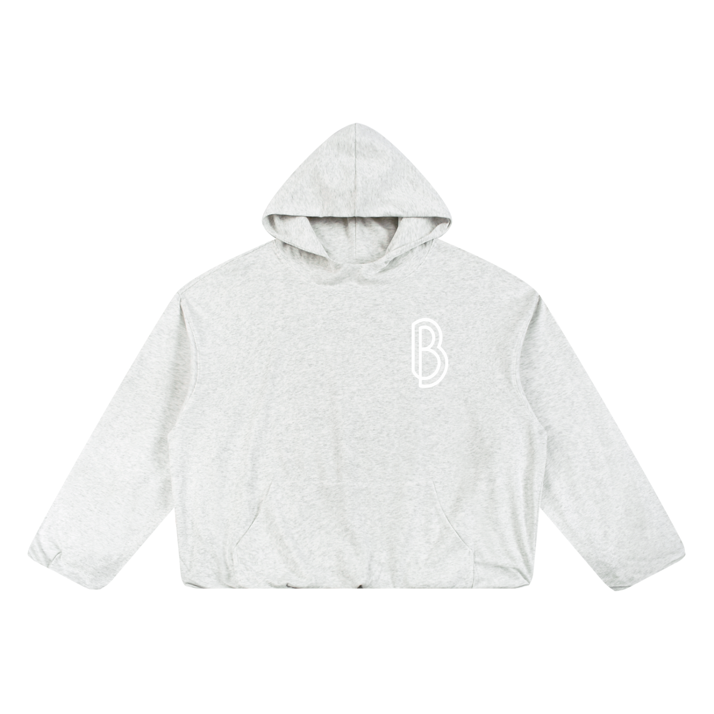 Boxy Gather-Hem Hoodie