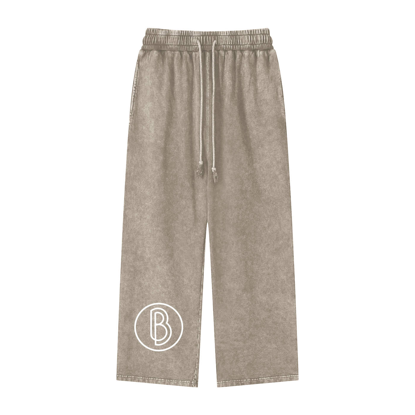 Snow Washed Straight Leg Pants