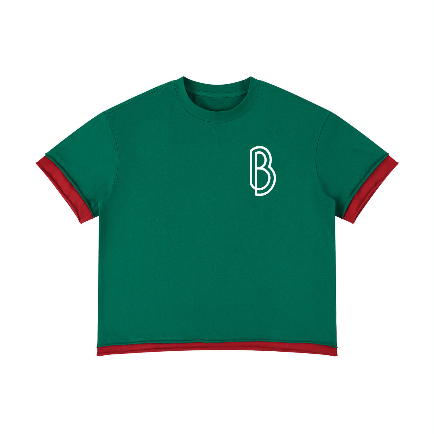 Unisex Boxy Color Block T-Shirt