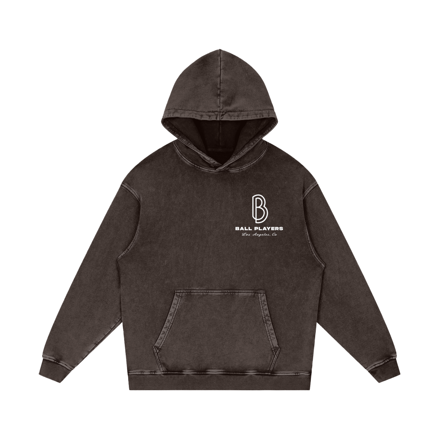 Snow Washed Loose Cotton Hoodie