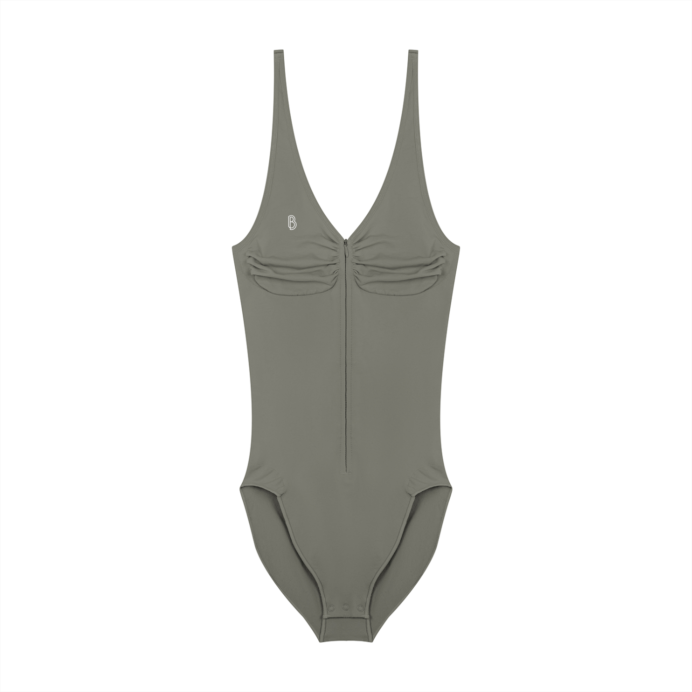 Women’s Full-Zip Ruched Bodysuit
