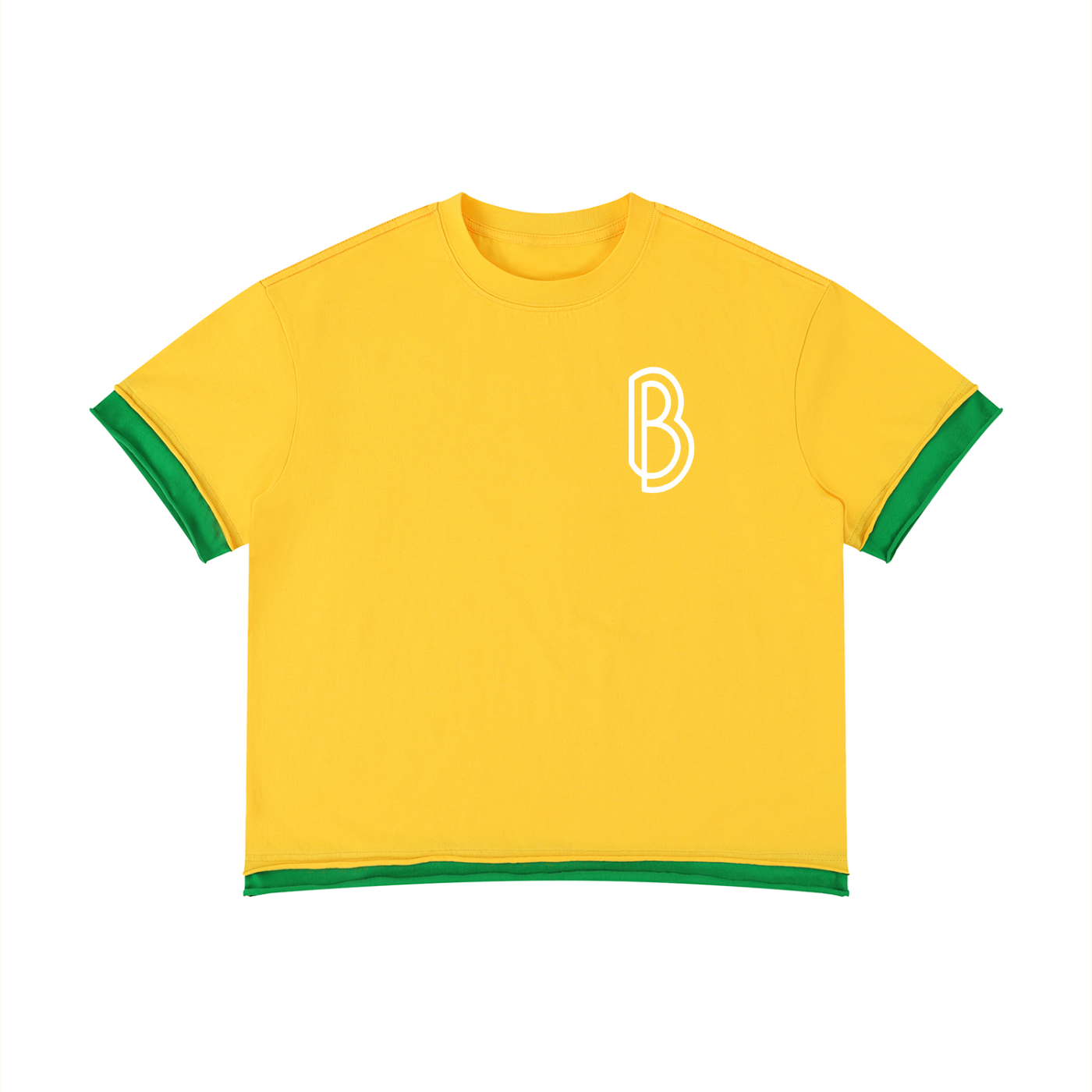 Unisex Boxy Color Block T-Shirt