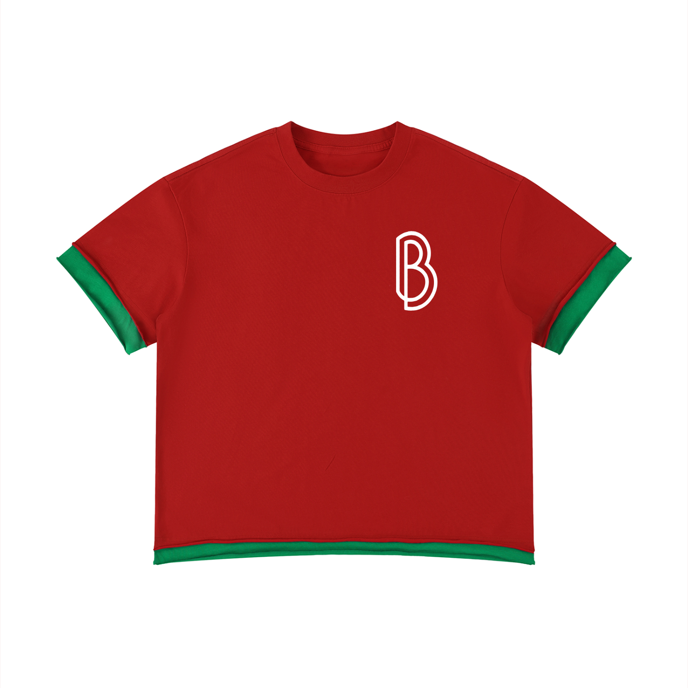 Unisex Boxy Color Block T-Shirt