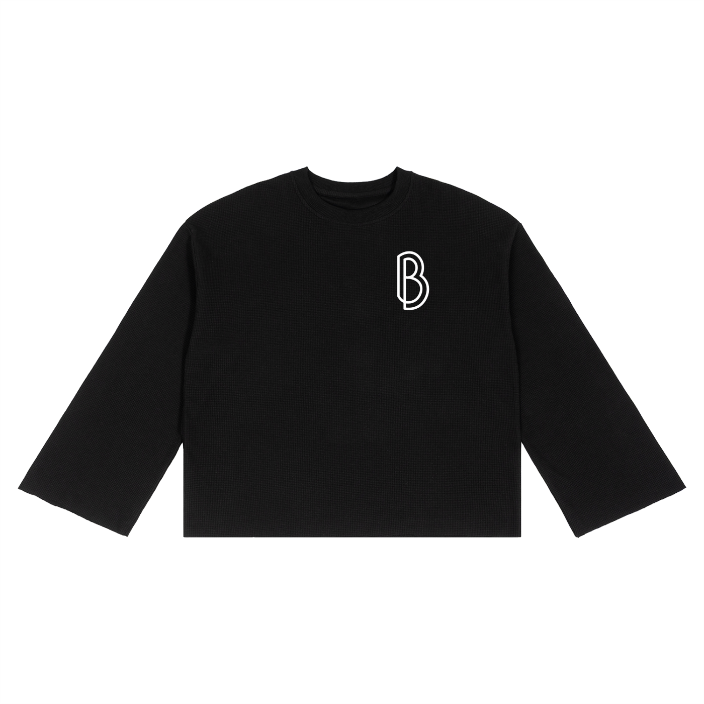 Unisex Waffle Raw Edge T-Shirt