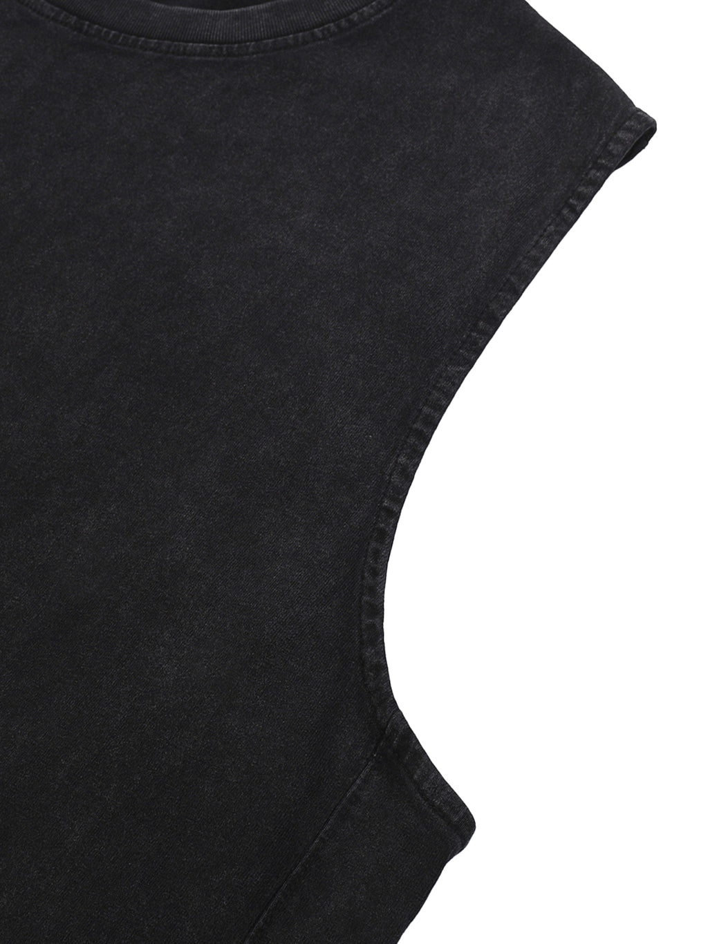 Snow Washed Raw-Hem Tank Top fabric detail view 2
