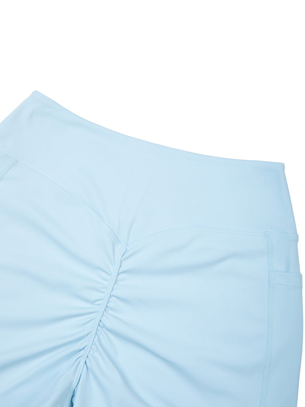 Women’s High Rise Pocket Yoga Shorts fabric detail view 5