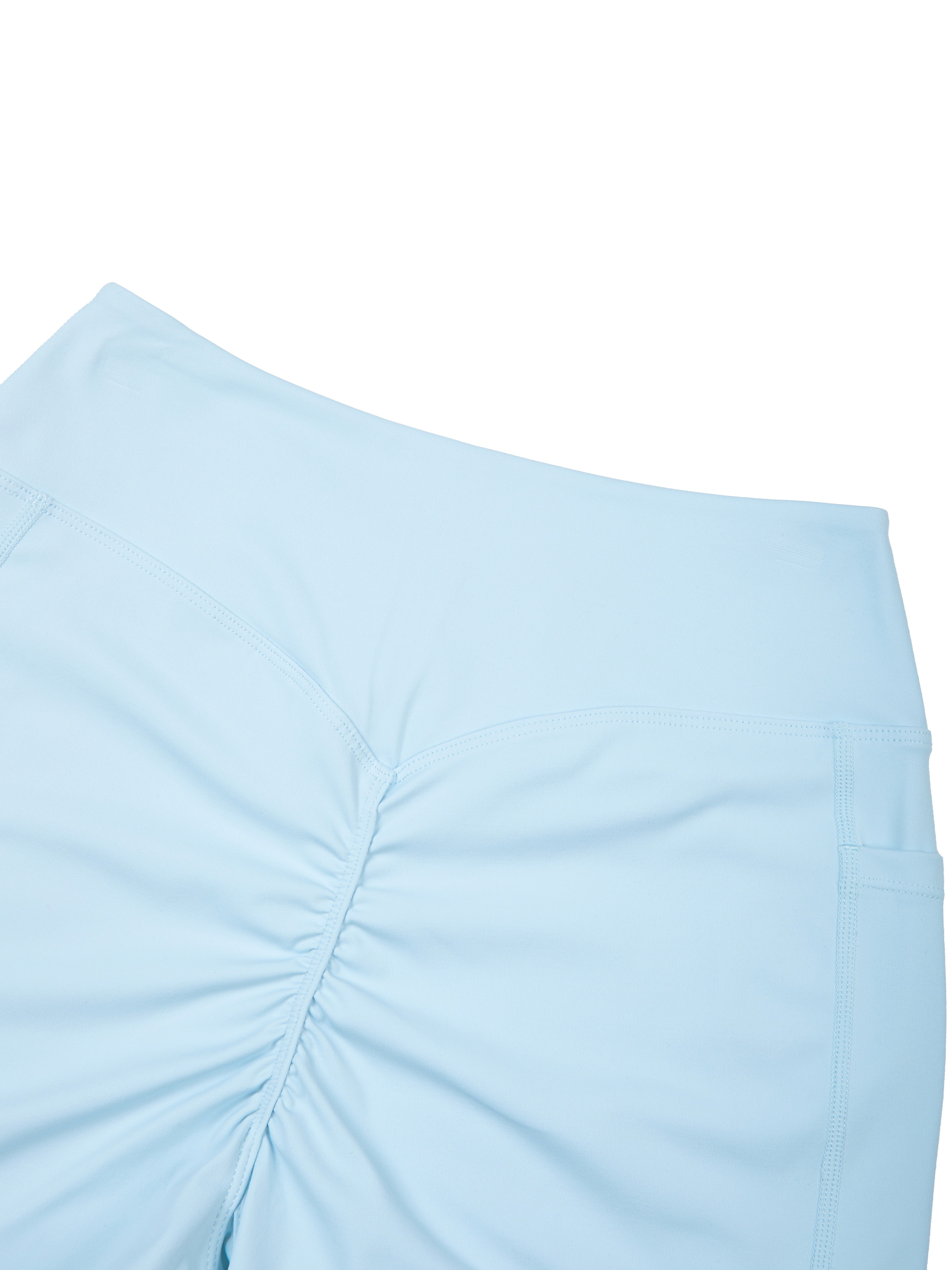 Women’s High Rise Pocket Yoga Shorts fabric detail view 5
