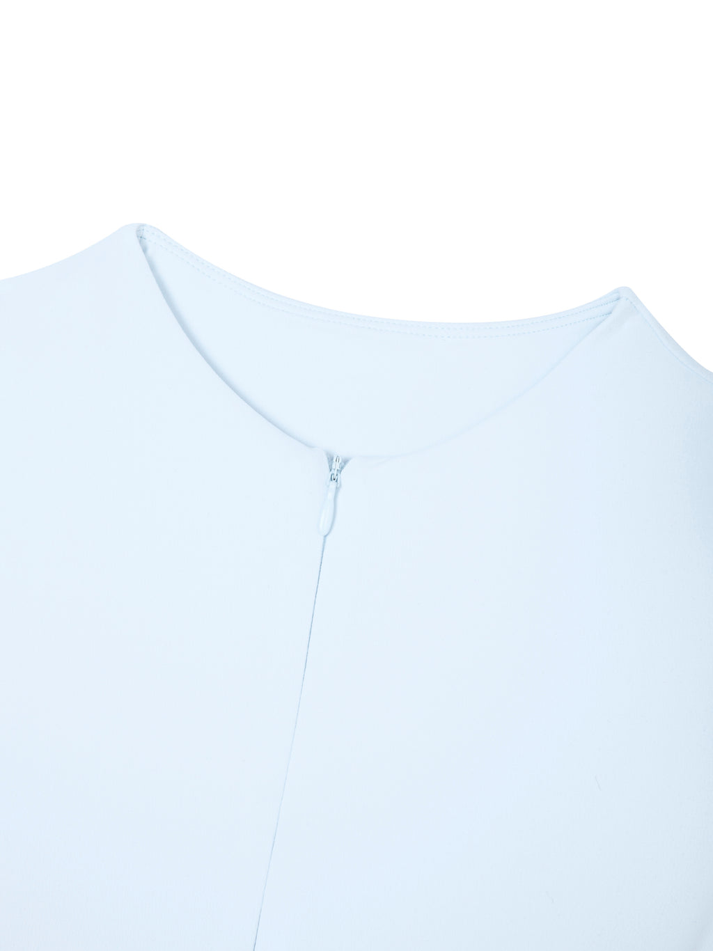 Women’s Ruched Sleeveless Full-Zip Dress fabric detail view 1