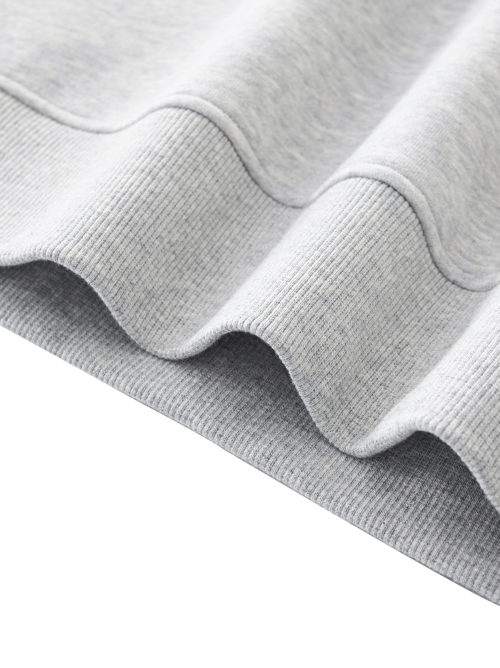 Essential Fleece Mock-Neck Crew Sweatshirt fabric detail view 3