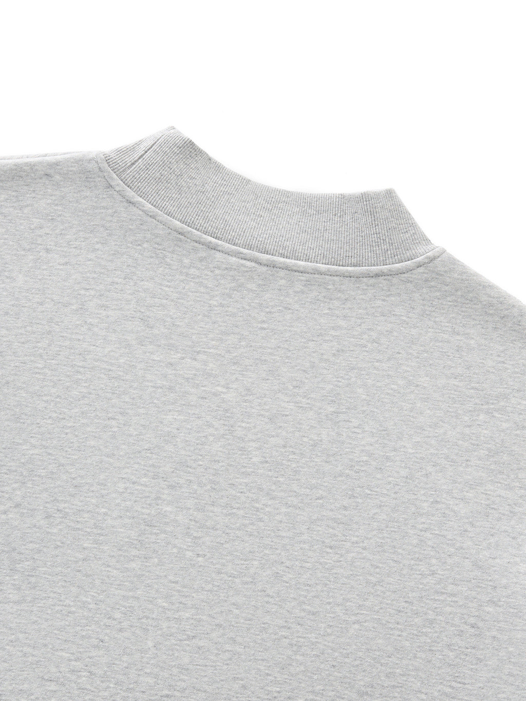Essential Fleece Mock-Neck Crew Sweatshirt fabric detail view 5