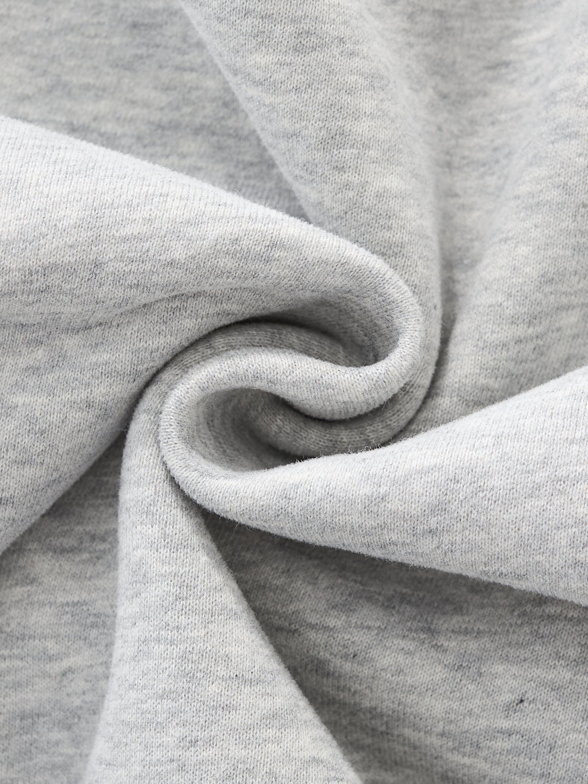 Essential Fleece Mock-Neck Crew Sweatshirt fabric detail view 6