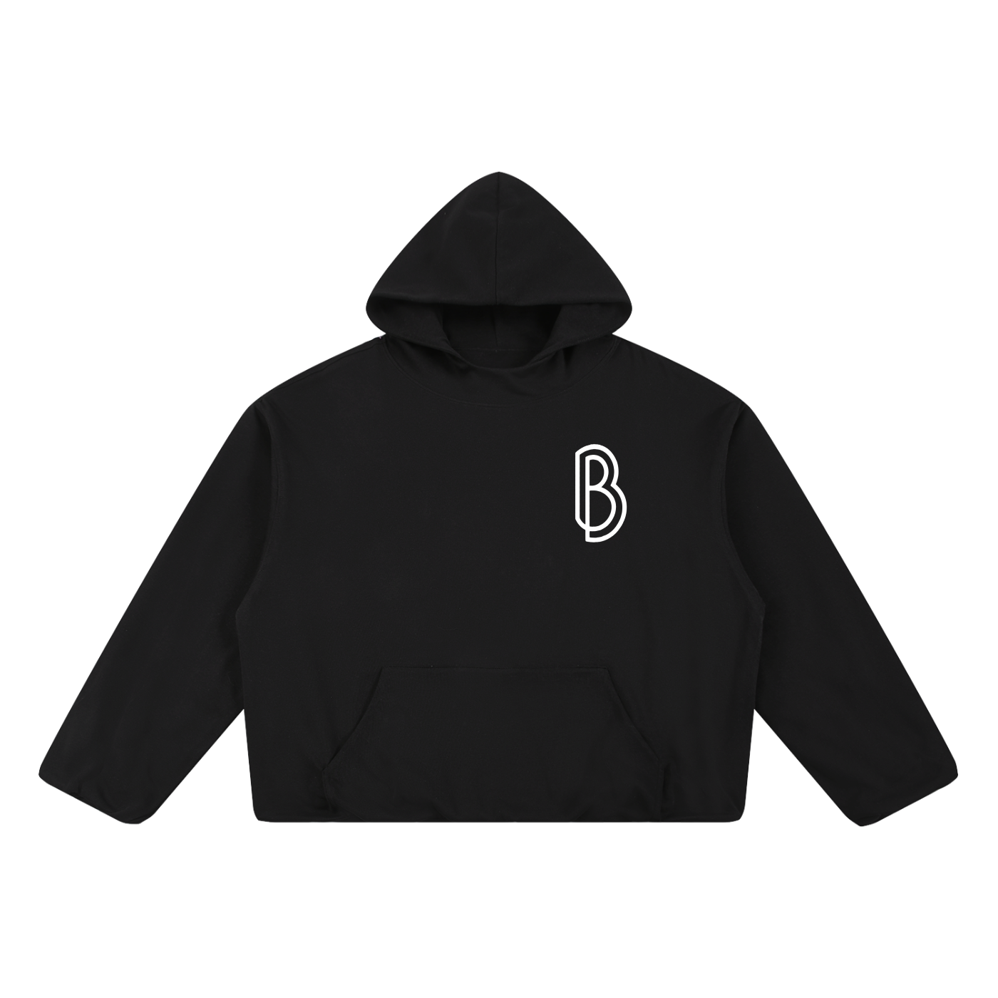 Boxy Gather-Hem Hoodie