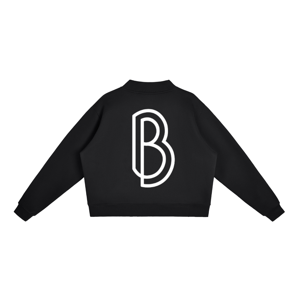 Essential Fleece Mock-Neck Crew Sweatshirt