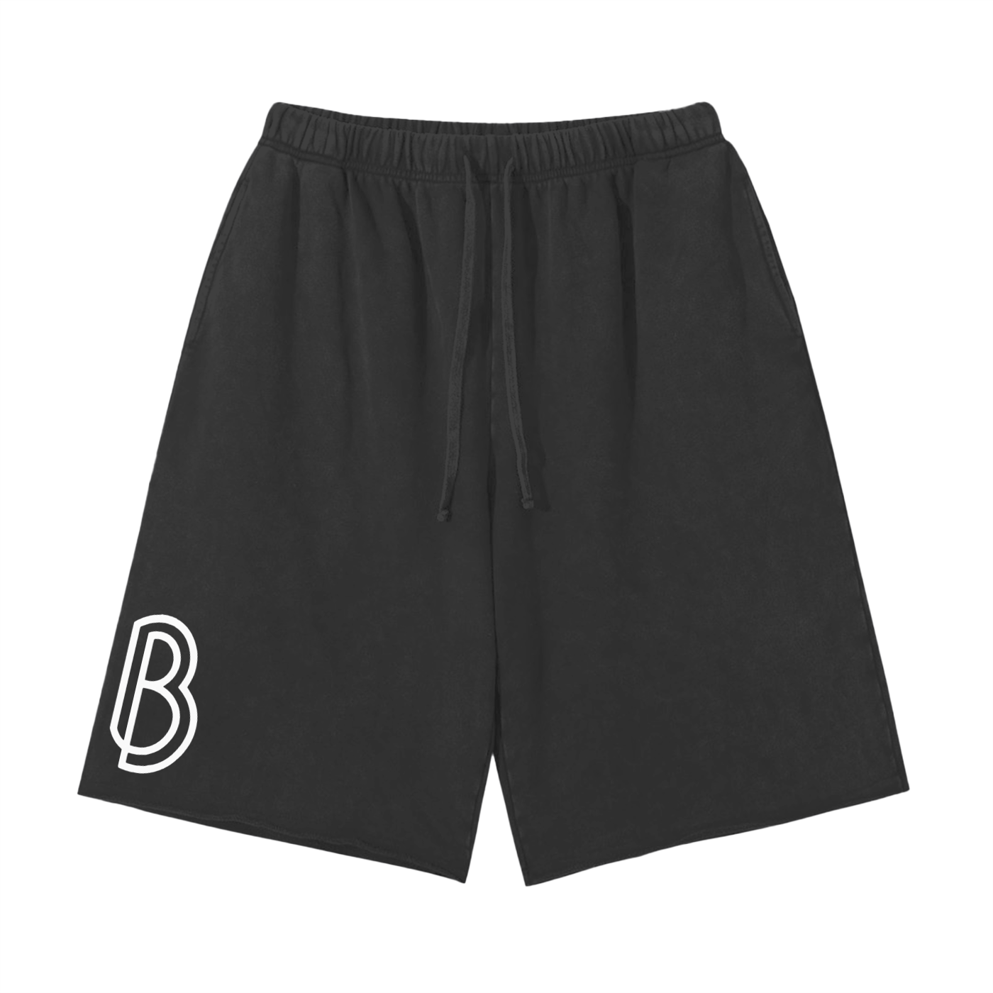 Snow Washed Raw Hem Shorts