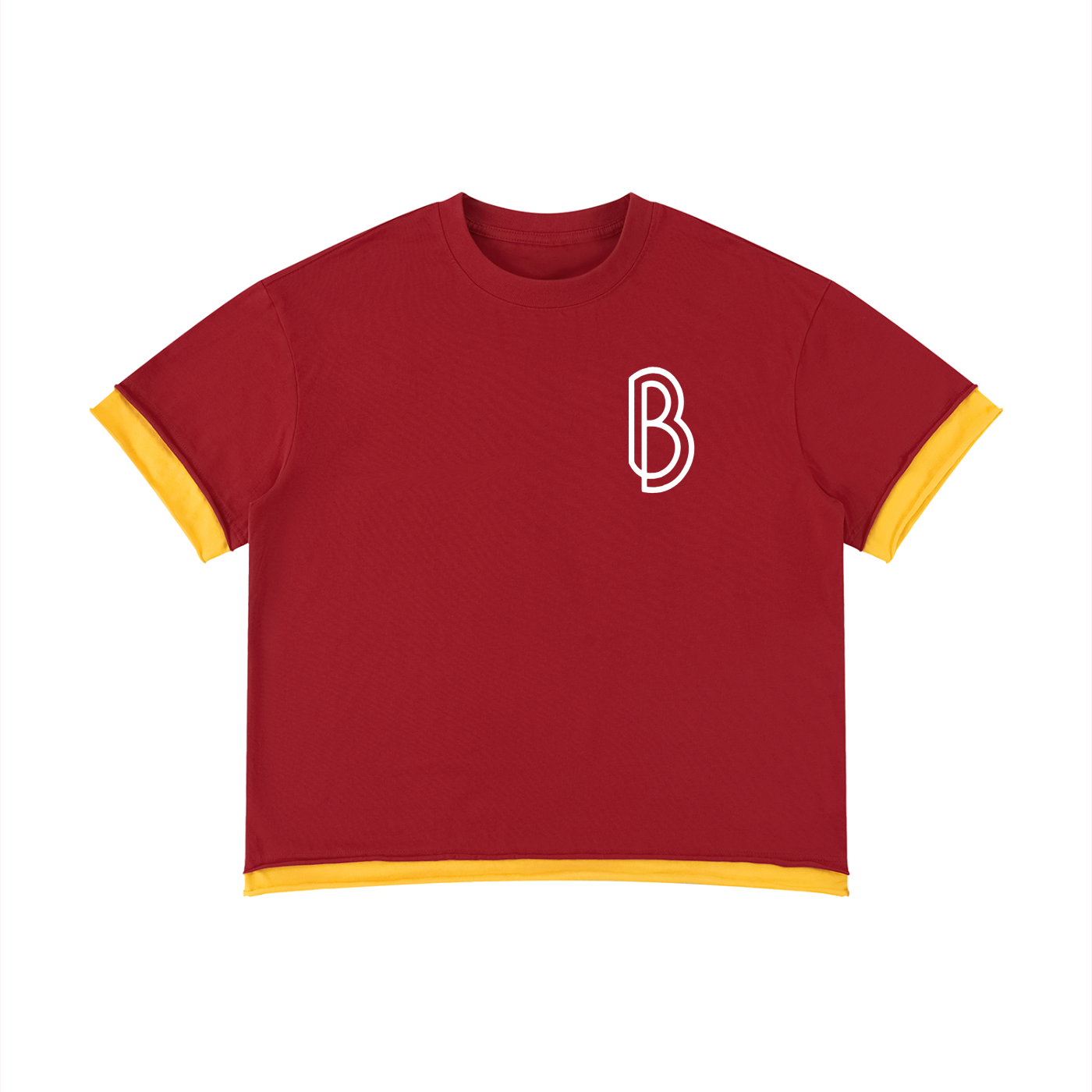 Unisex Boxy Color Block T-Shirt