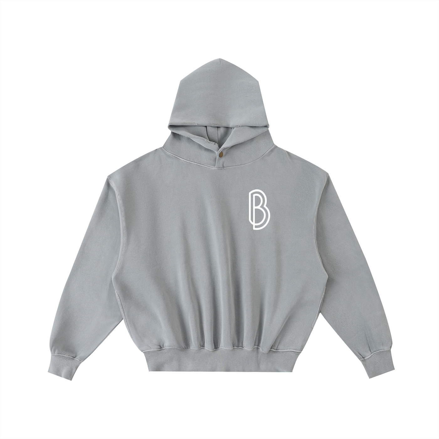 Frayed Enzyme Washed Fleece Hoodie