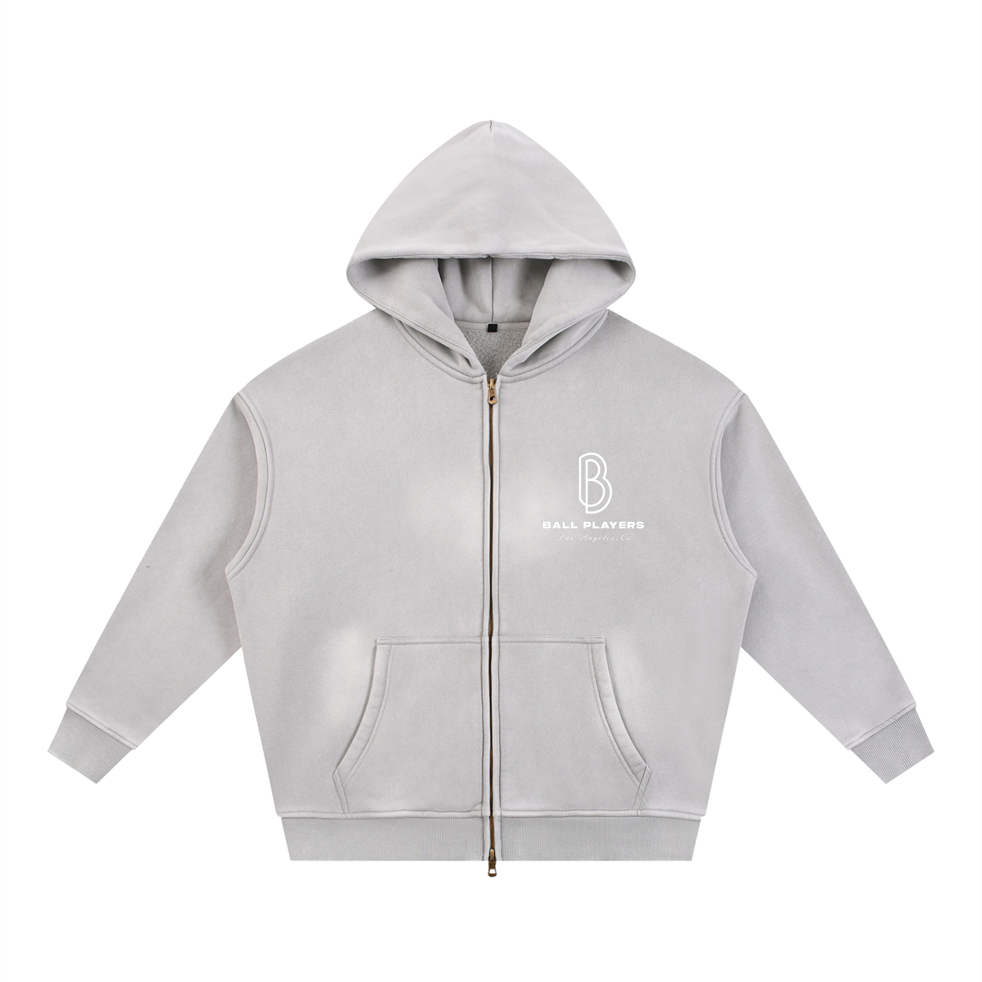 Sunfade Two-way Zipper Boxy Fleece Hoodie