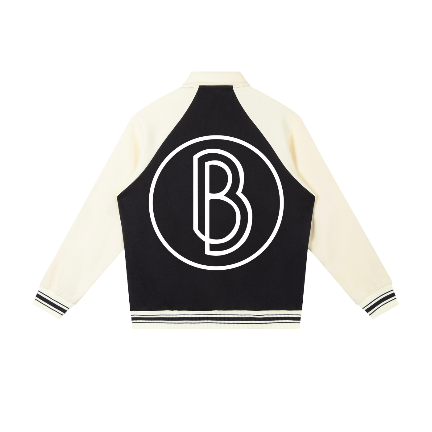 Contrast Raglan Sleeve Baseball Jacket