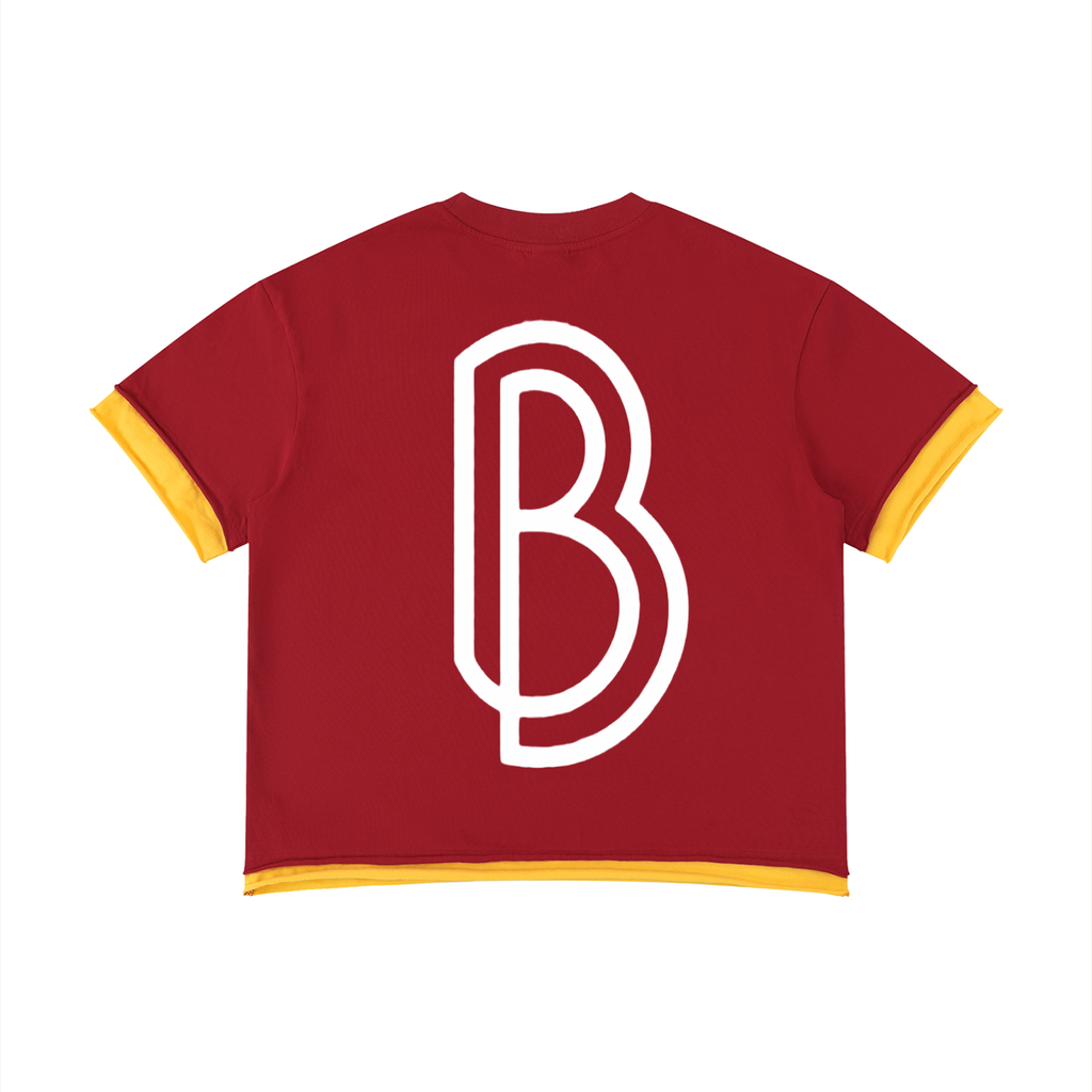 Unisex Boxy Color Block T-Shirt
