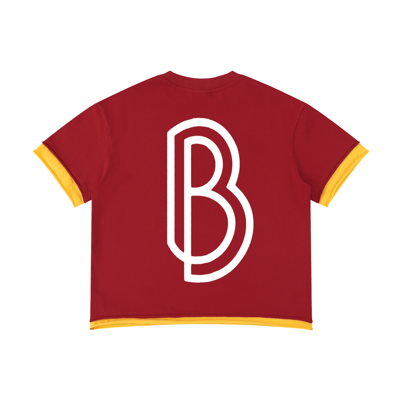 Unisex Boxy Color Block T-Shirt