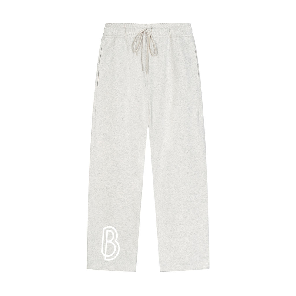Solid Color Straight-Leg Sweatpants