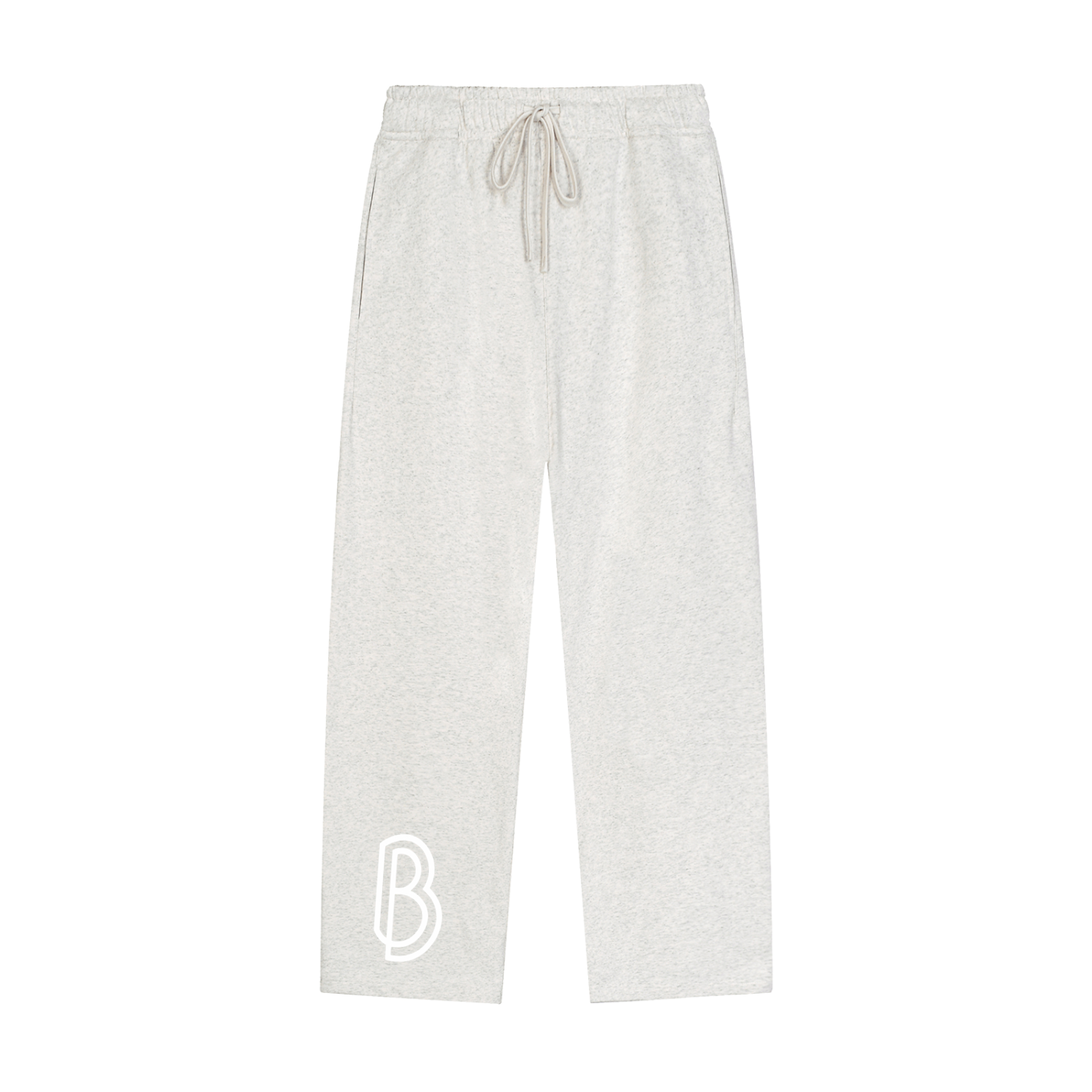 Solid Color Straight-Leg Sweatpants