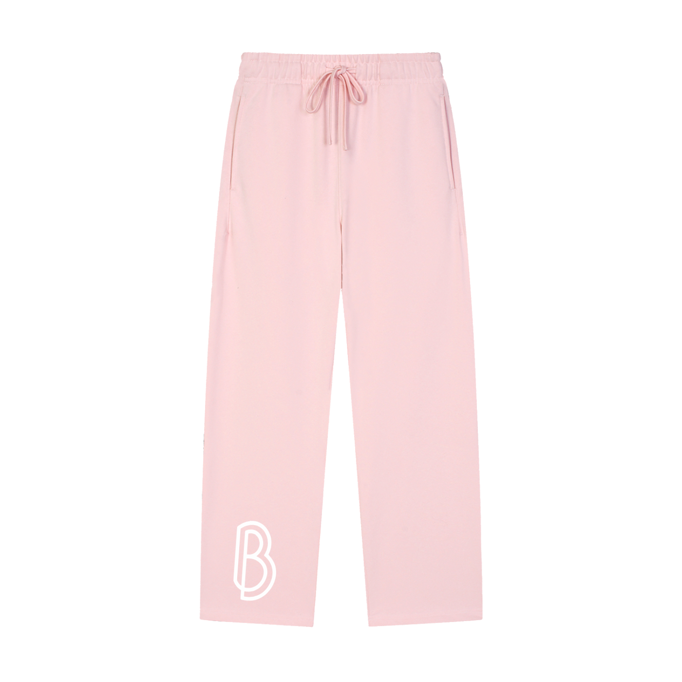 Solid Color Straight-Leg Sweatpants