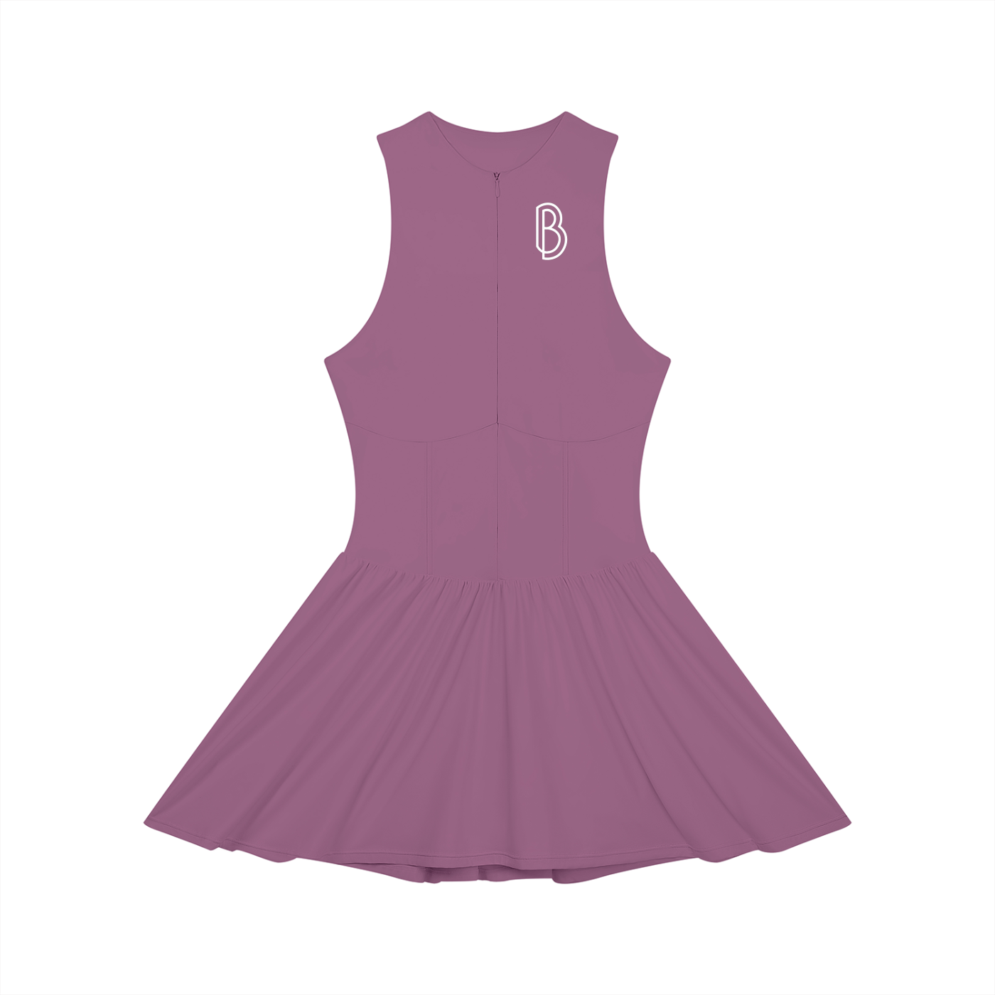 Women’s Ruched Sleeveless Full-Zip Dress