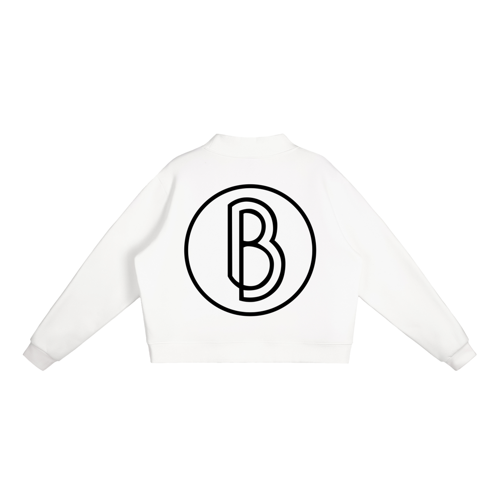 Essential Fleece Mock-Neck Crew Sweatshirt