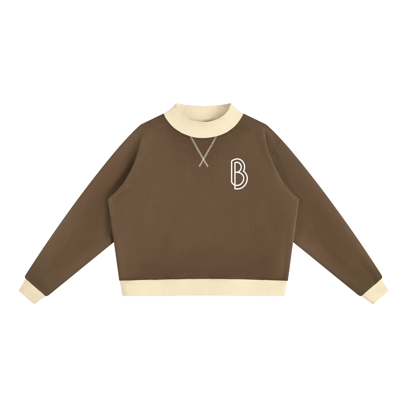 Women’s Mock Neck Crewneck Sweatshirt
