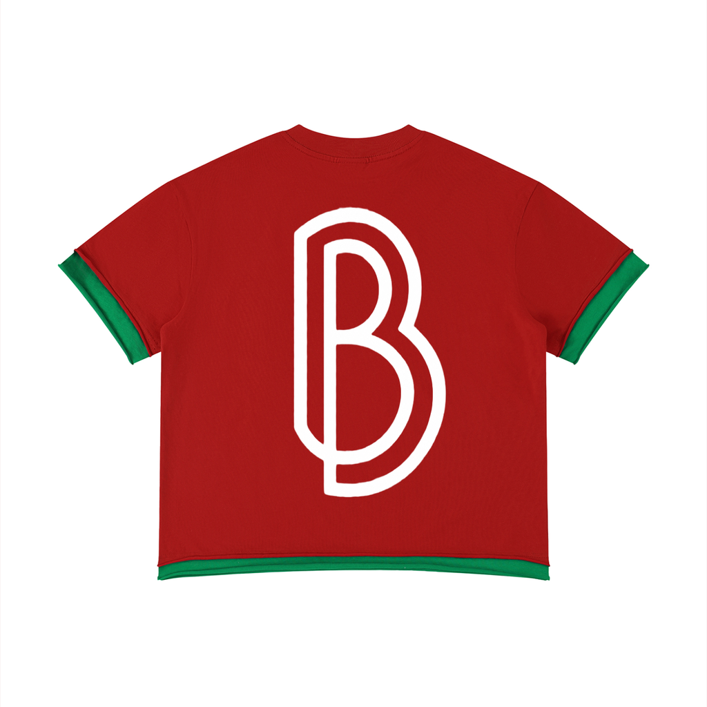 Unisex Boxy Color Block T-Shirt