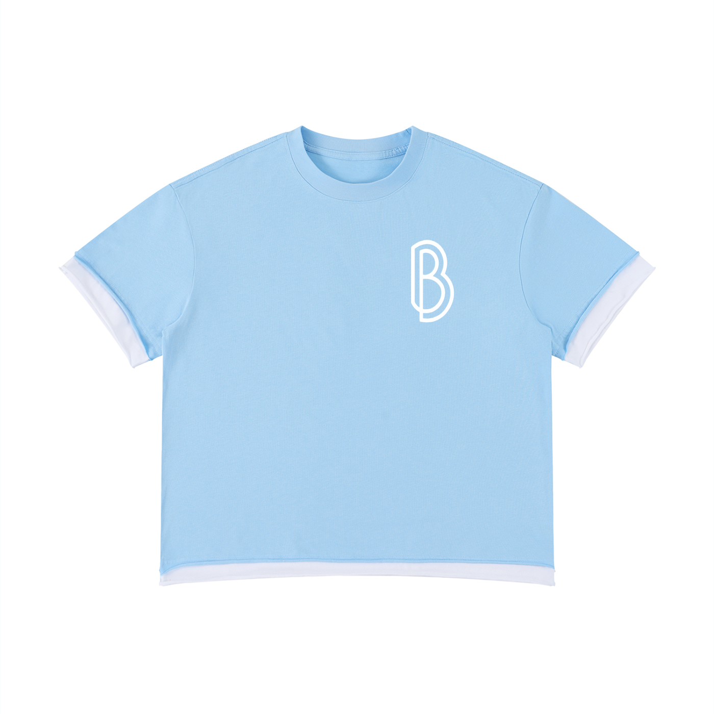 Unisex Boxy Color Block T-Shirt